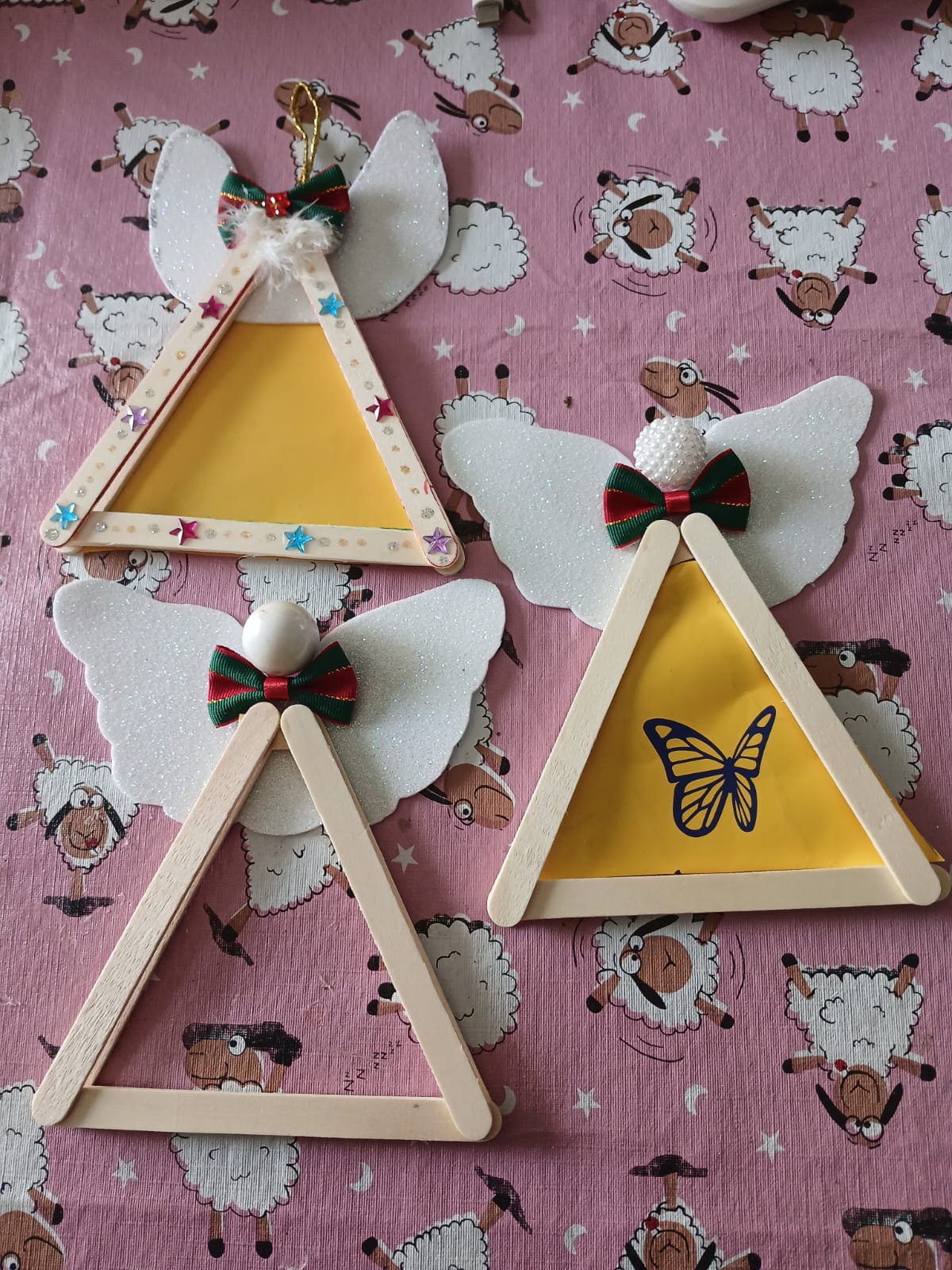 Anjo de Natal Artesanal Porta-Foto